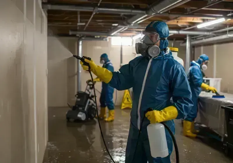 Basement Sanitization and Antimicrobial Treatment process in Federal Heights, CO